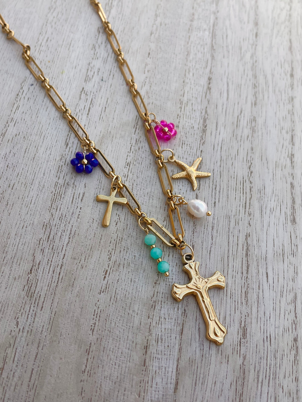 Collier breloque coloré